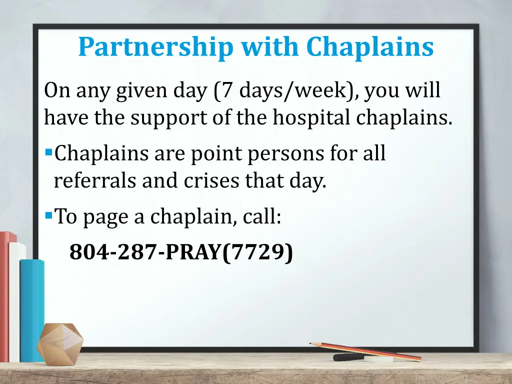 partnership with chaplains