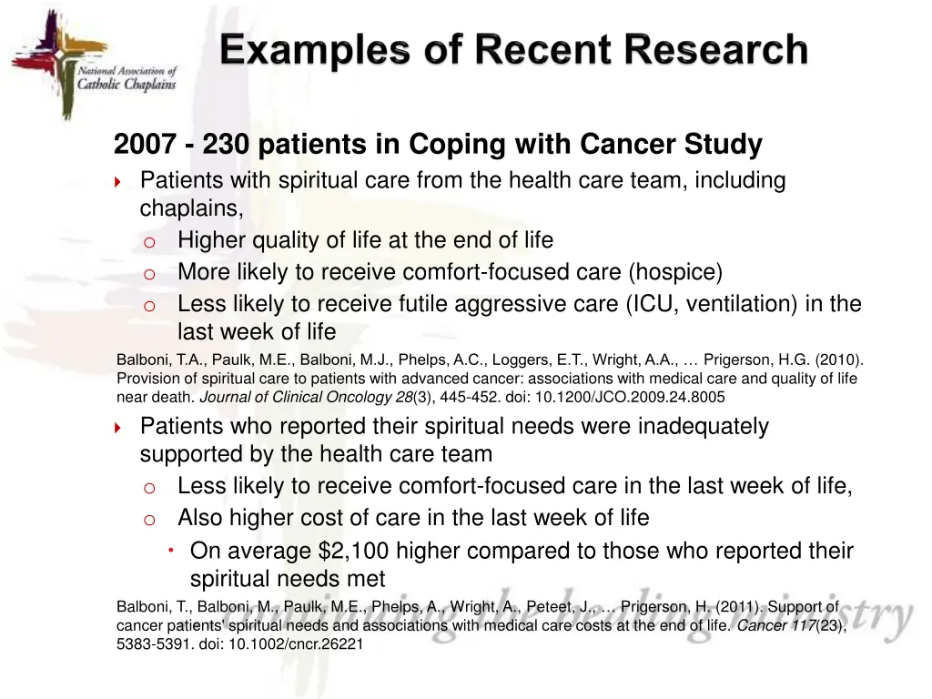 2007 230 patients in coping with cancer study