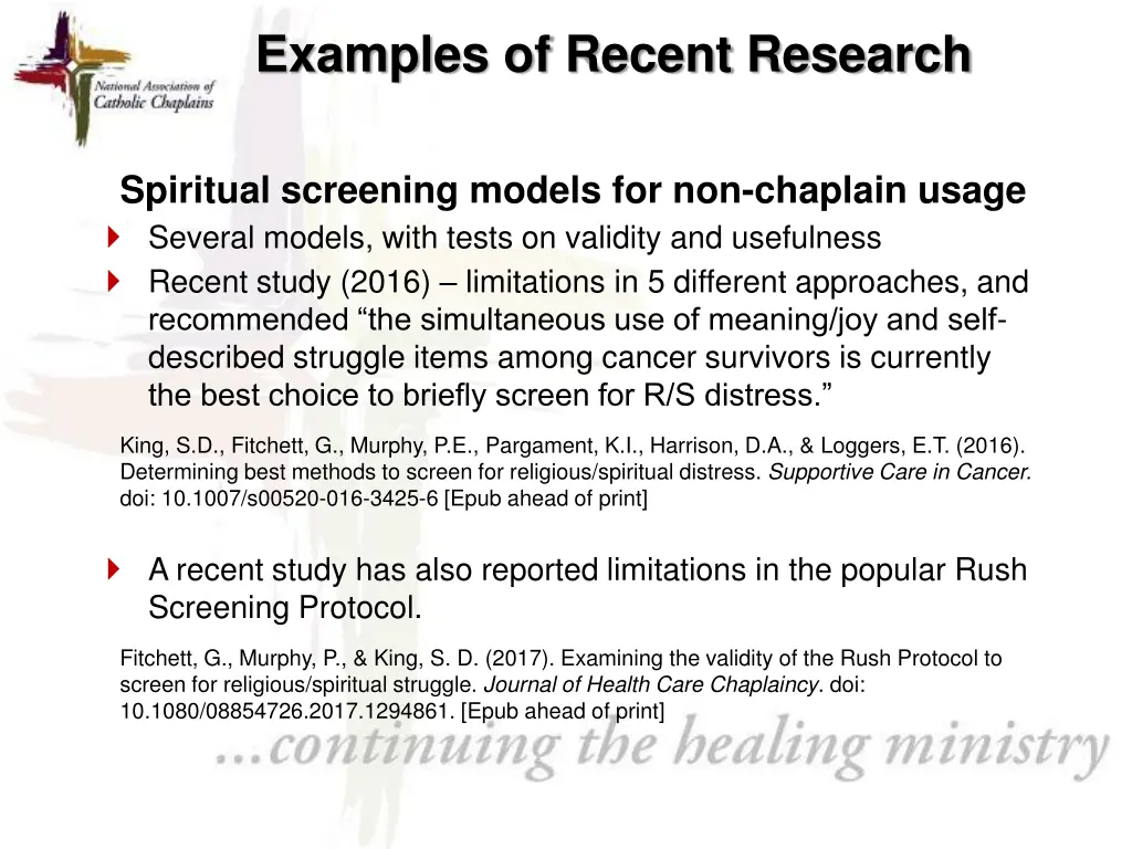 examples of recent research