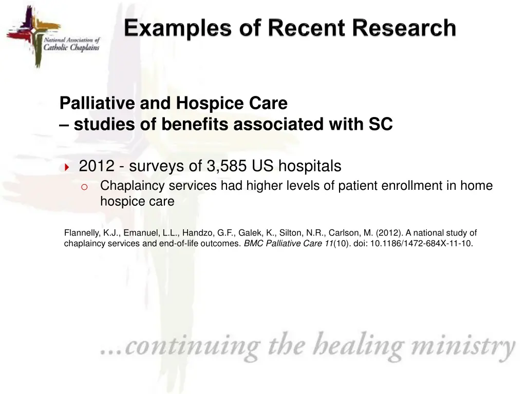 palliative and hospice care studies of benefits