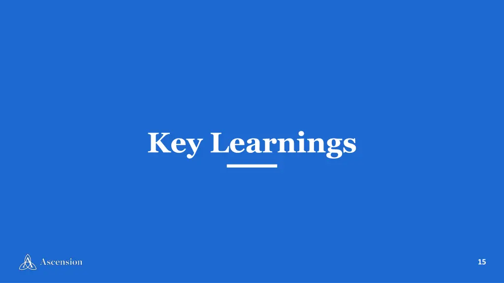 key learnings