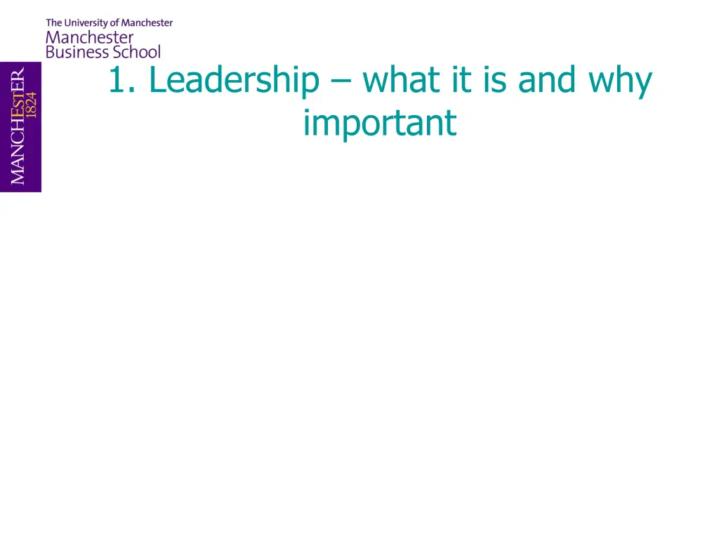 1 leadership what it is and why important