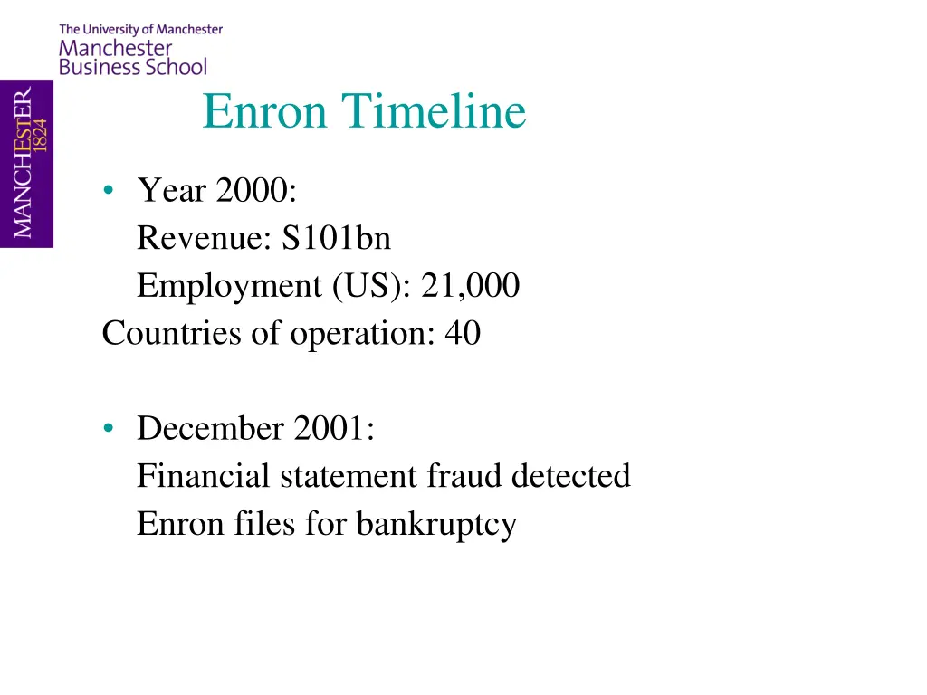 enron timeline