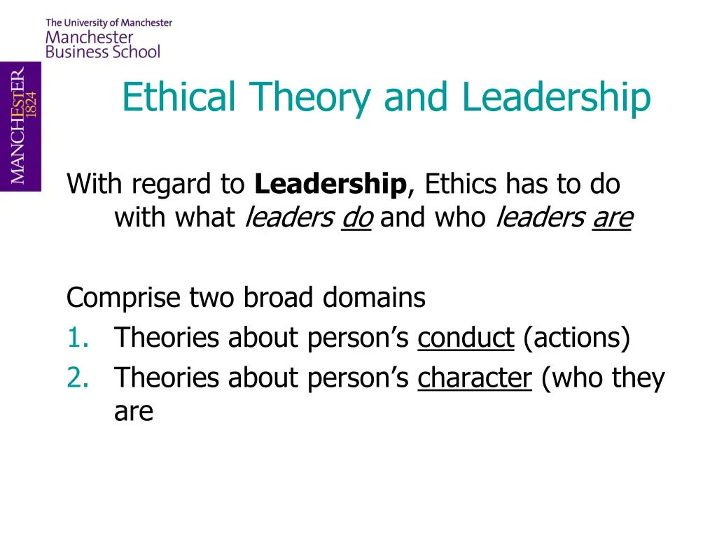 ethical theory and leadership