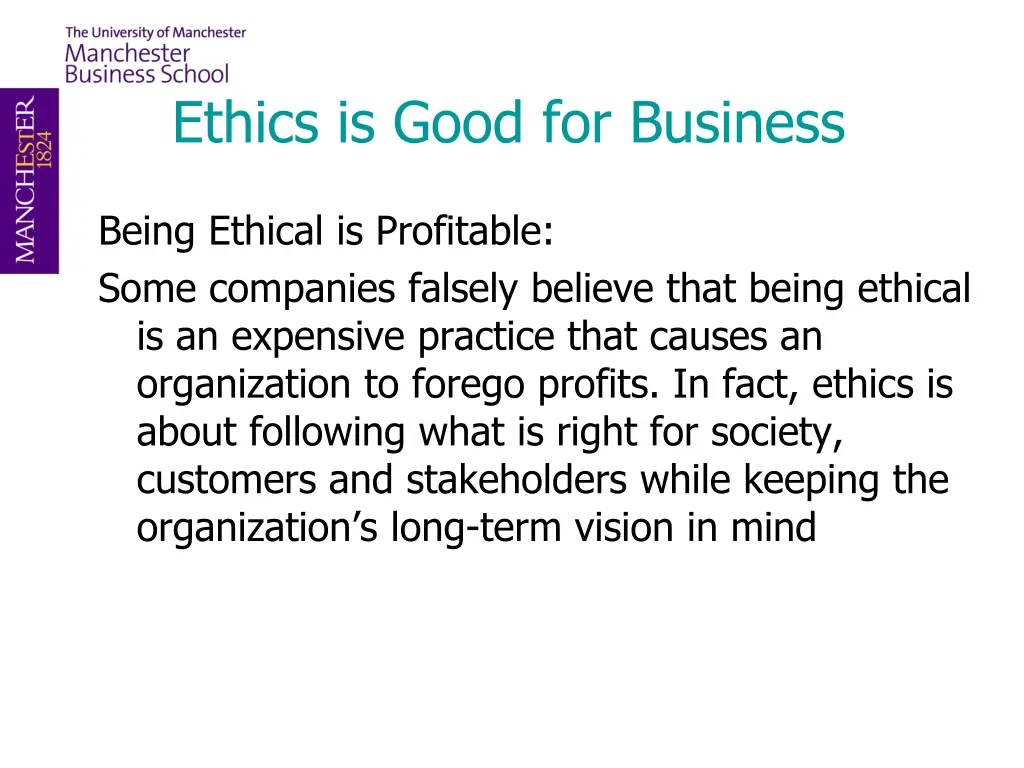 ethics is good for business