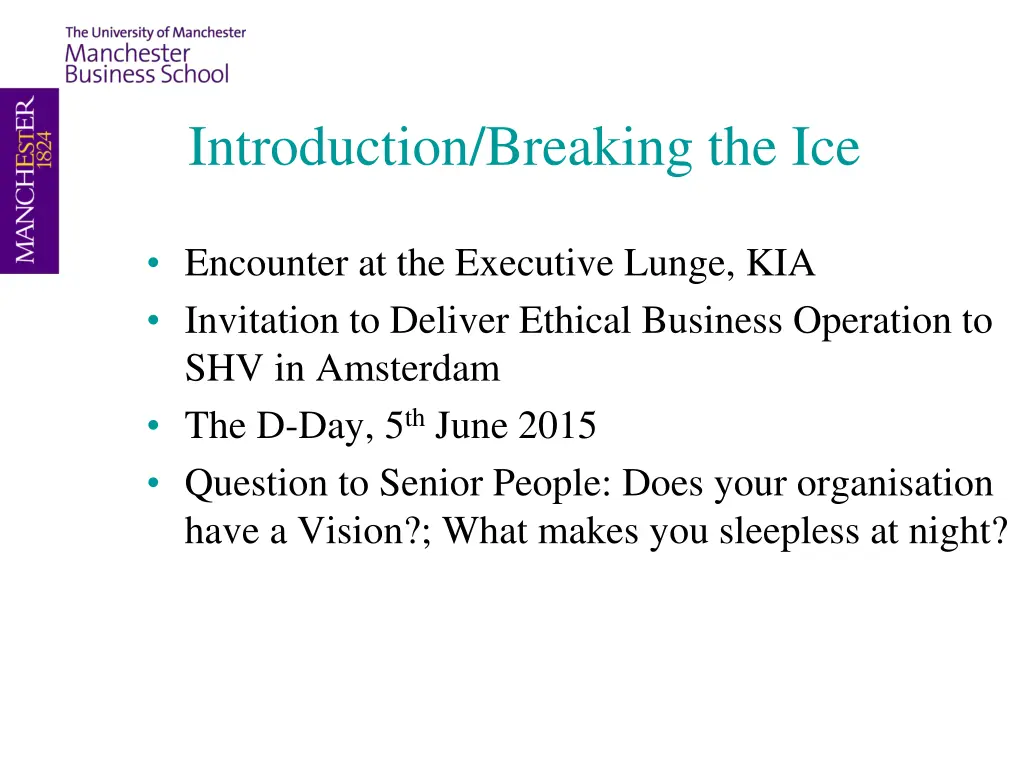 introduction breaking the ice