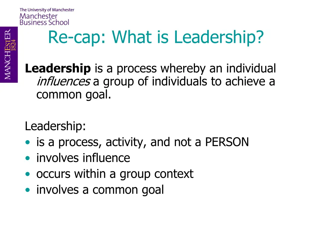 re cap what is leadership