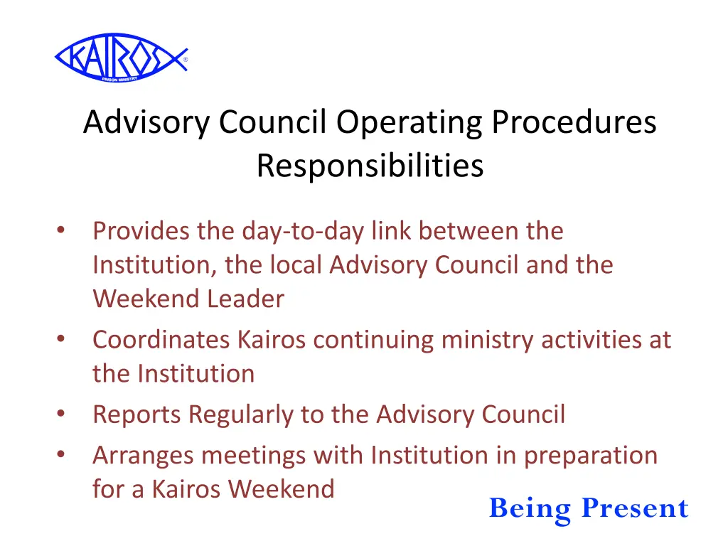 advisory council operating procedures