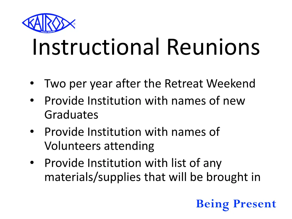 instructional reunions