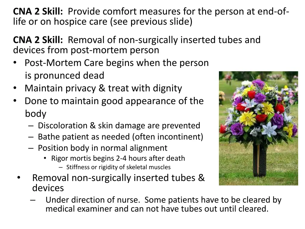 cna 2 skill provide comfort measures