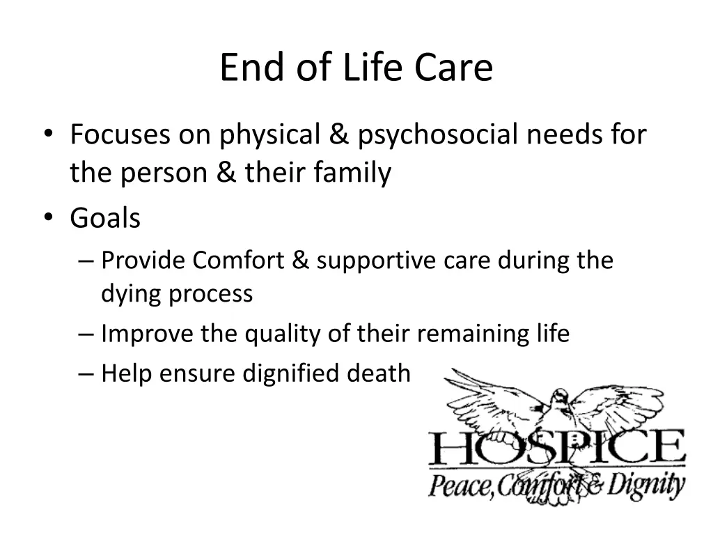 end of life care