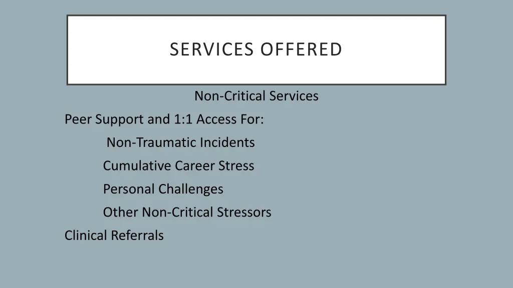 services offered 1