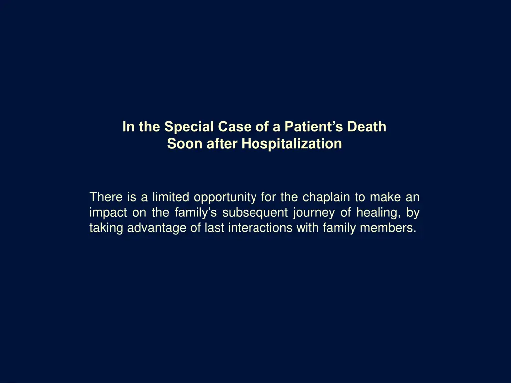 in the special case of a patient s death soon