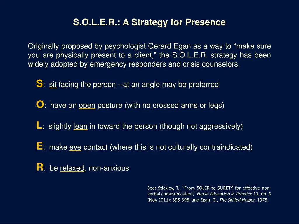 s o l e r a strategy for presence