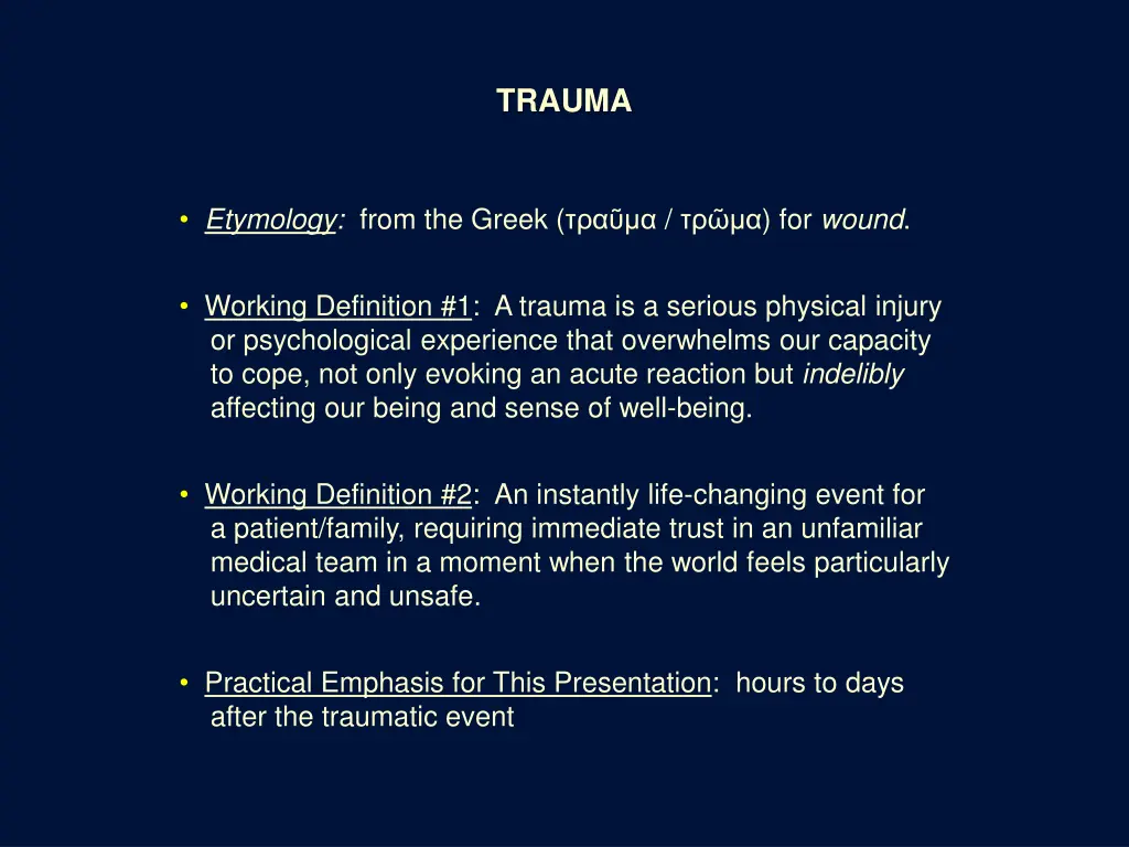 trauma