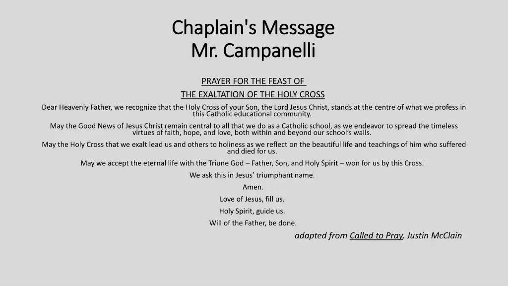 chaplain s message chaplain s message