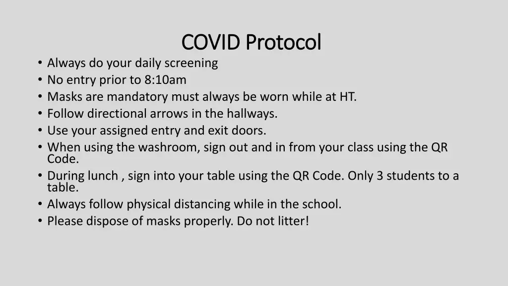 covid protocol covid protocol