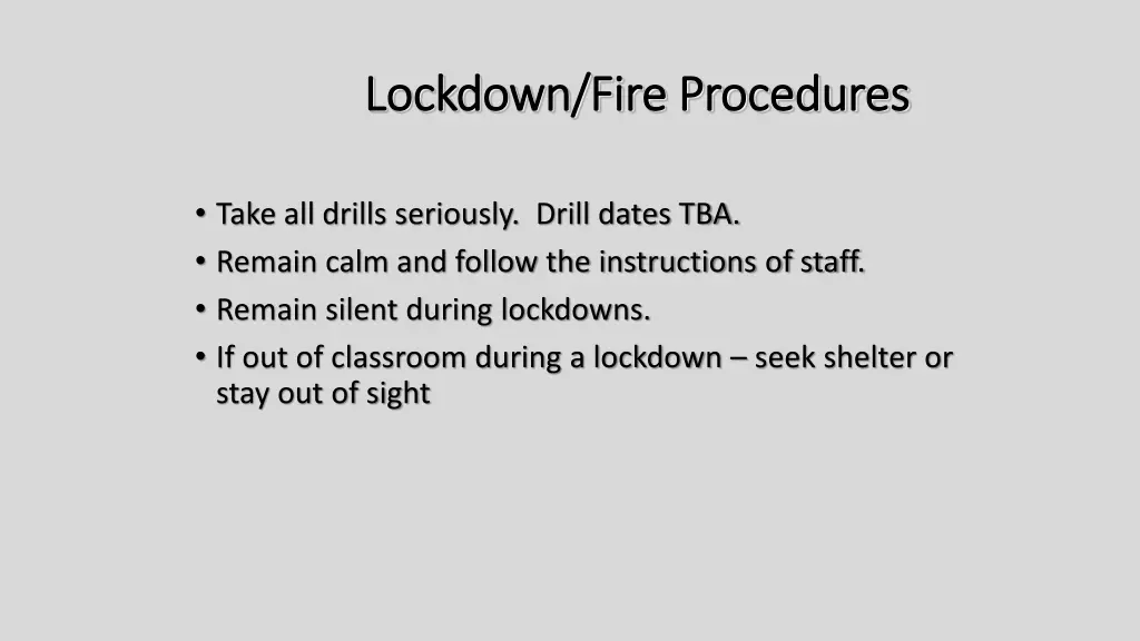 lockdown fire procedures lockdown fire procedures