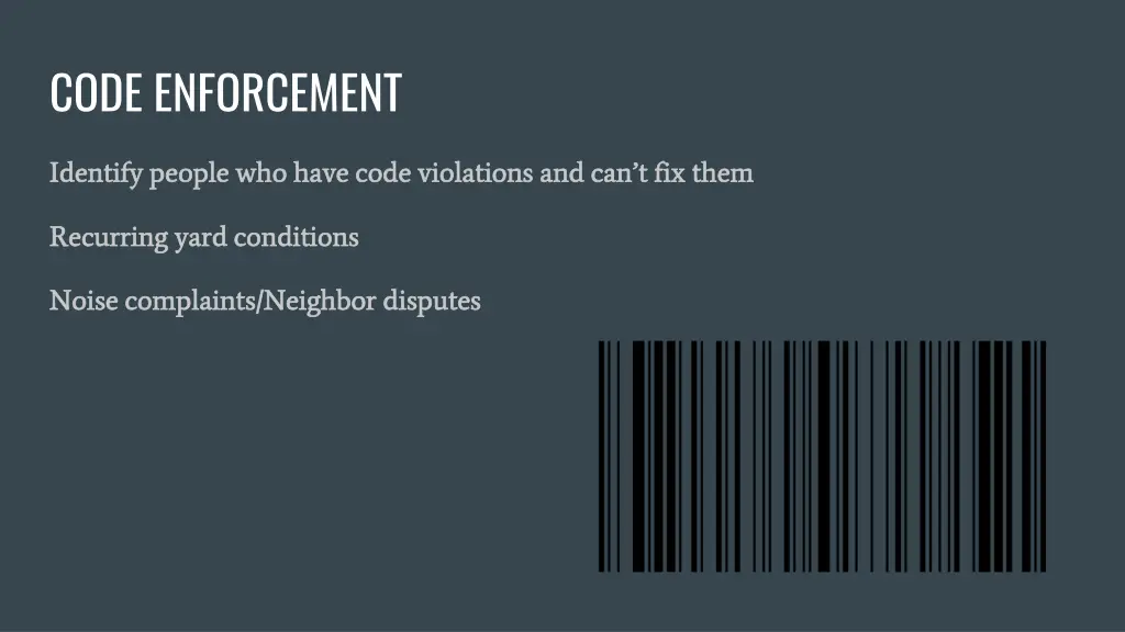 code enforcement