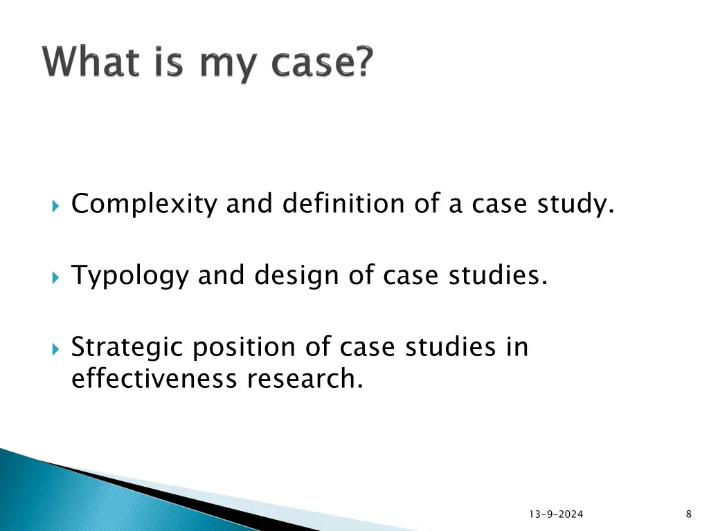 complexity and definition of a case study