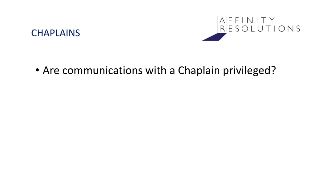 chaplains