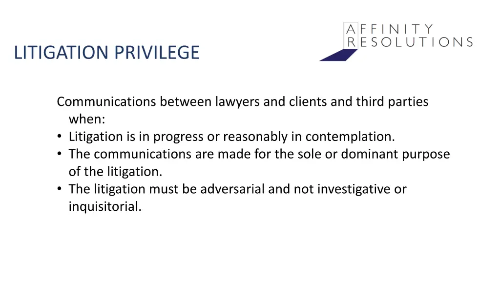 litigation privilege