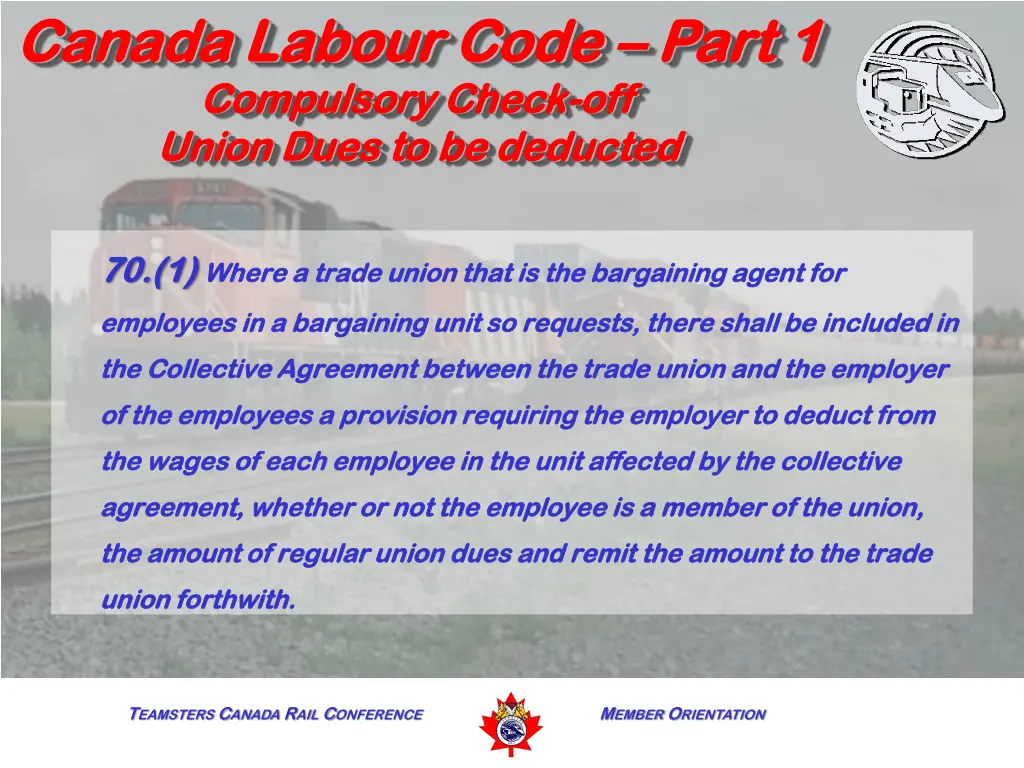 canada labour code canada labour code part