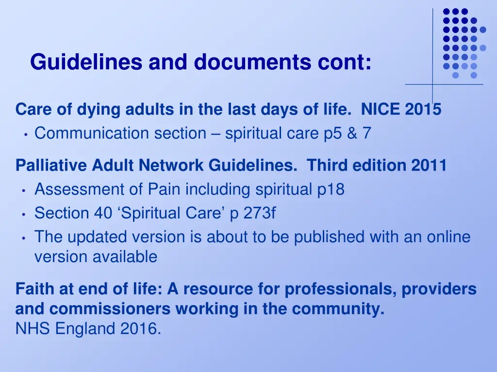 guidelines and documents cont 1