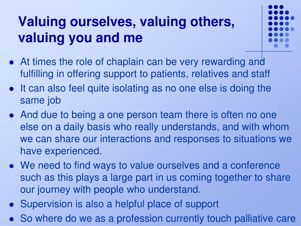 valuing ourselves valuing others valuing