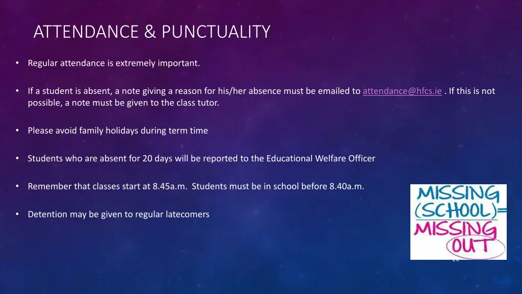 attendance punctuality