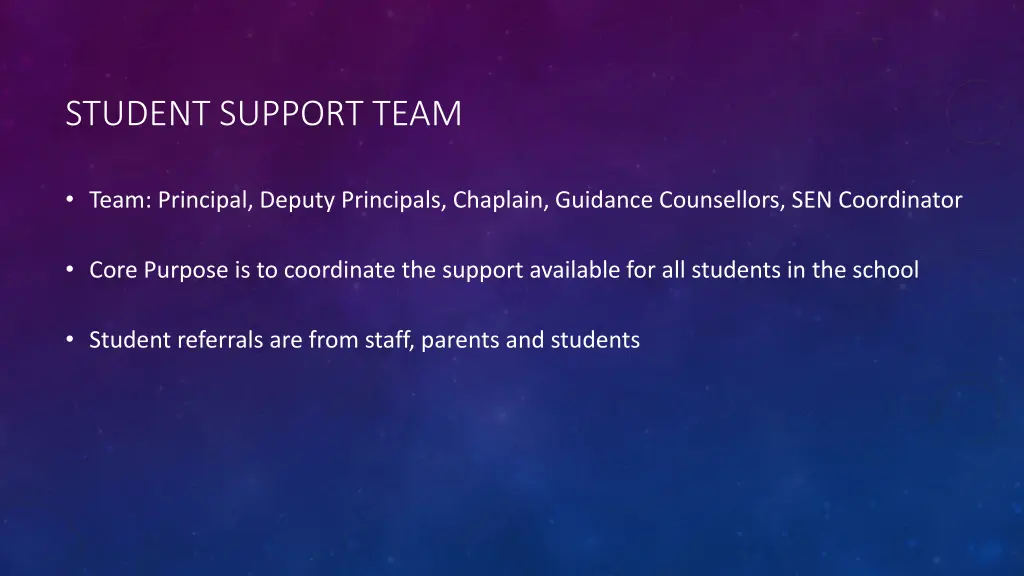 student support team