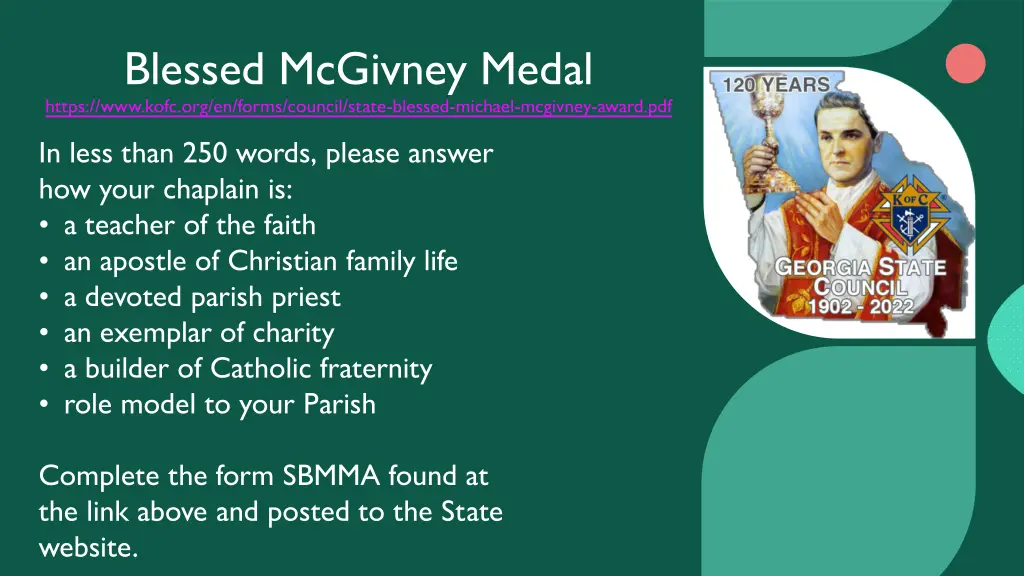 blessed mcgivney medal https www kofc