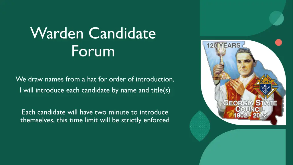 warden candidate forum