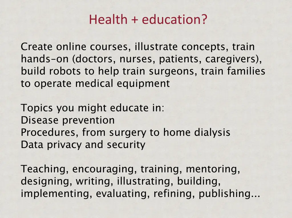 health education