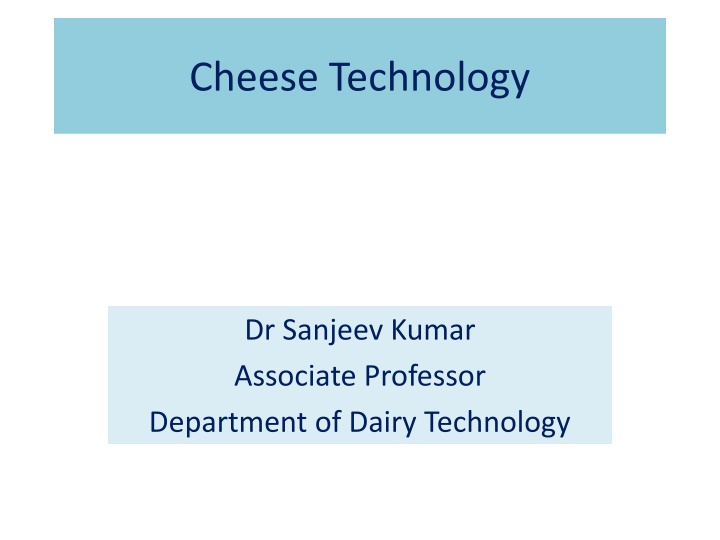 cheese technology