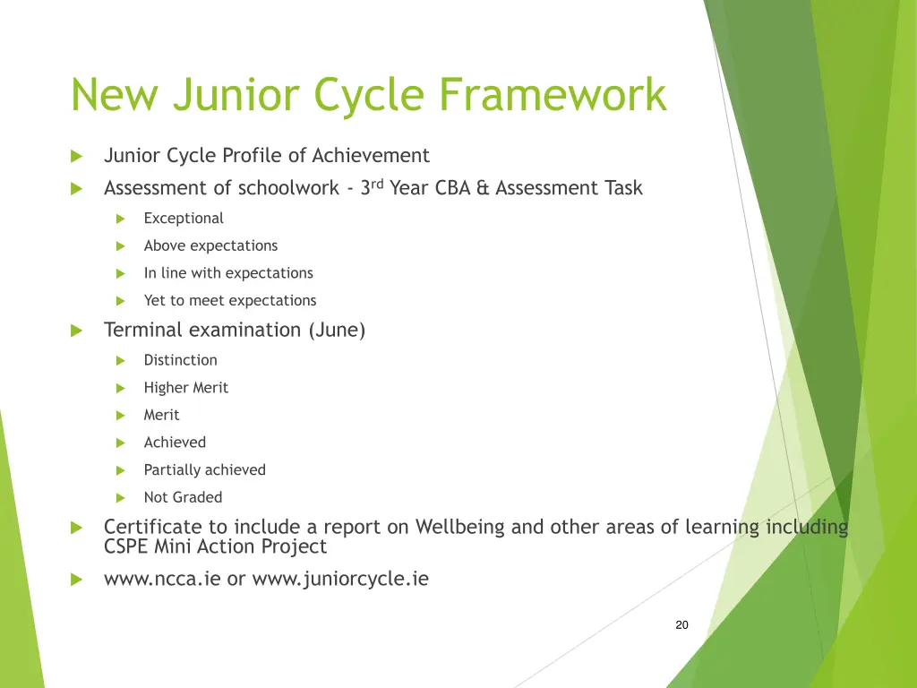 new junior cycle framework