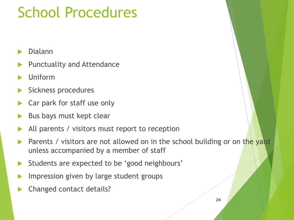 school procedures