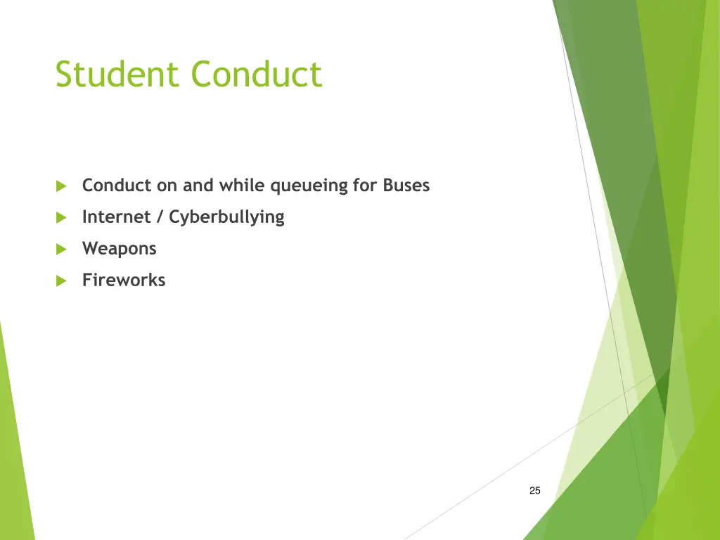 student conduct