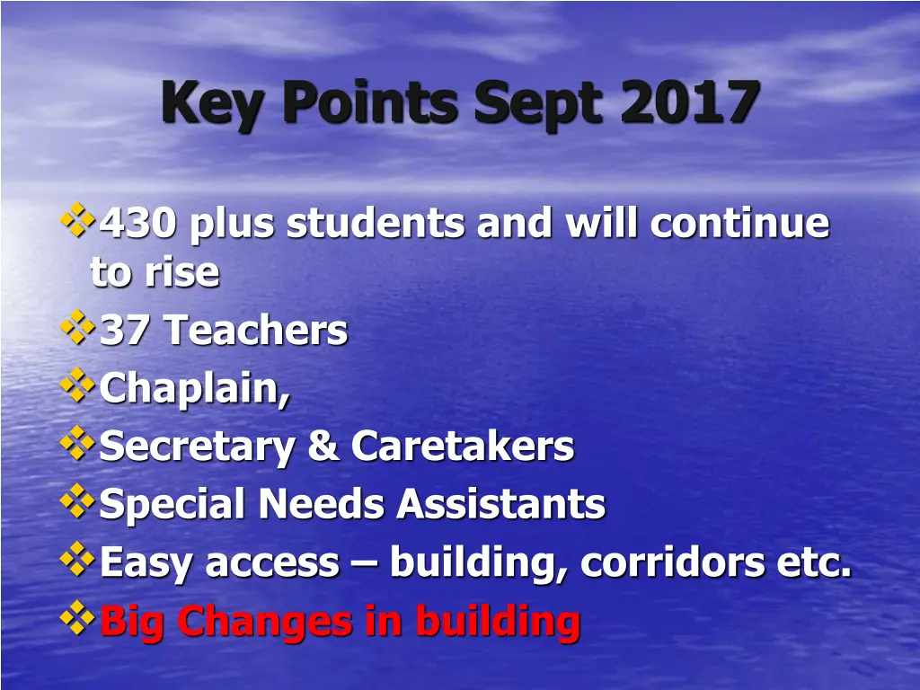 key points sept 2017