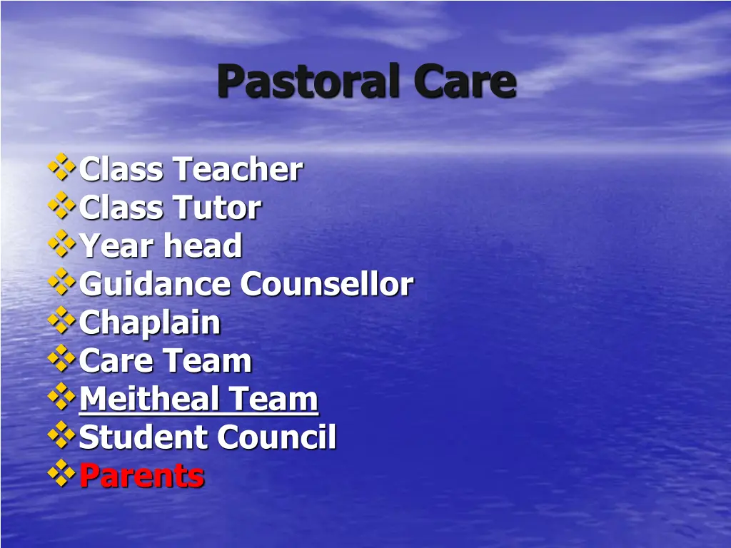 pastoral care