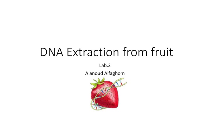 dna extraction from fruit