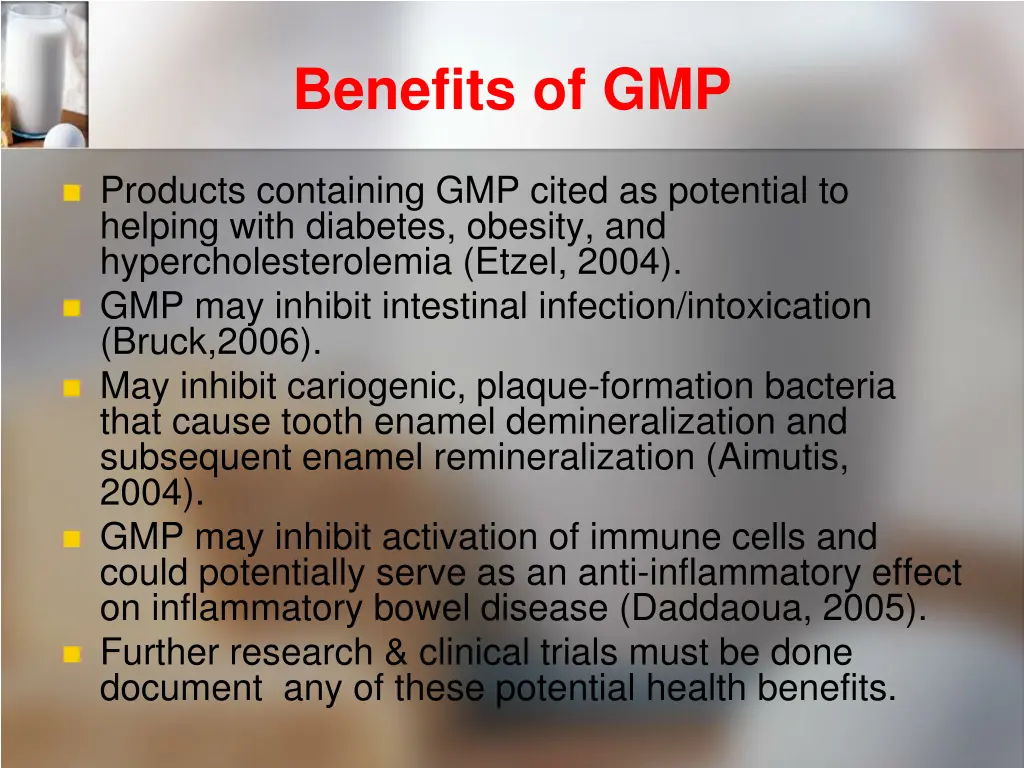 benefits of gmp