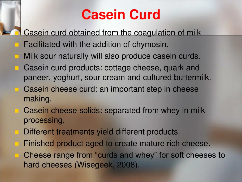 casein curd