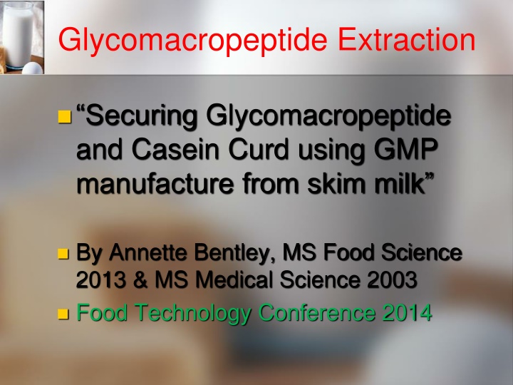 glycomacropeptide extraction