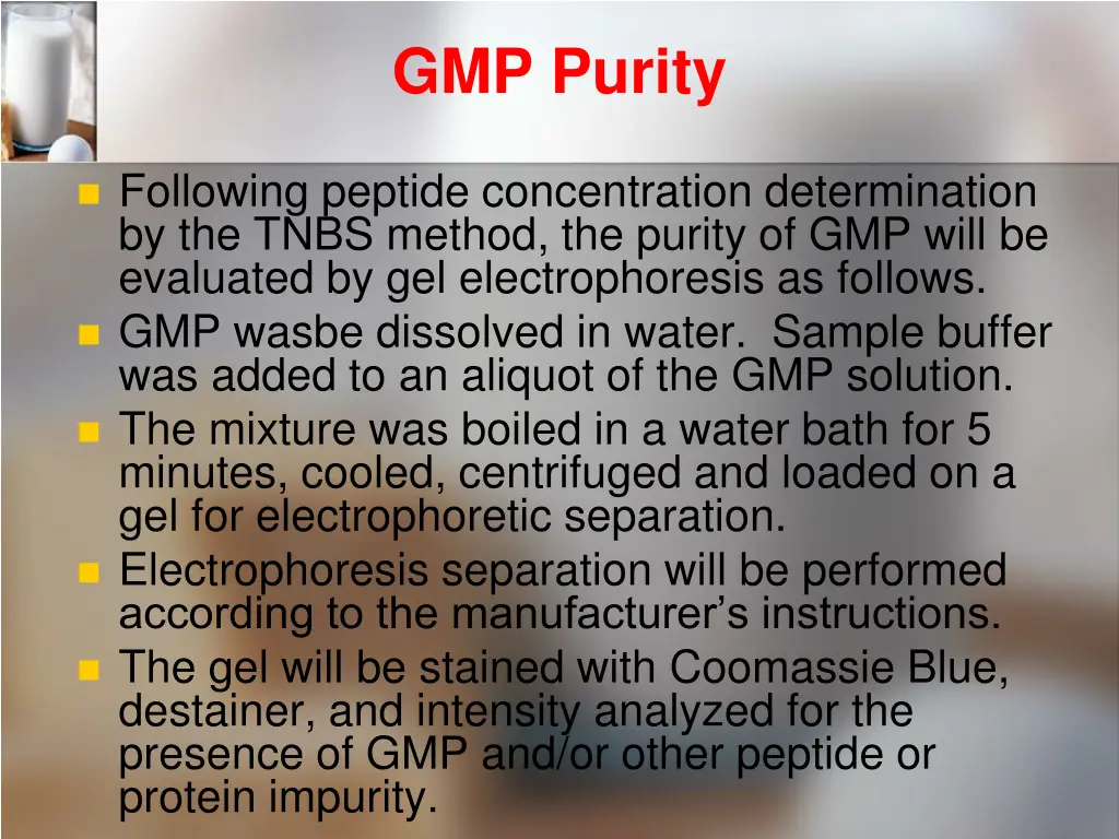 gmp purity