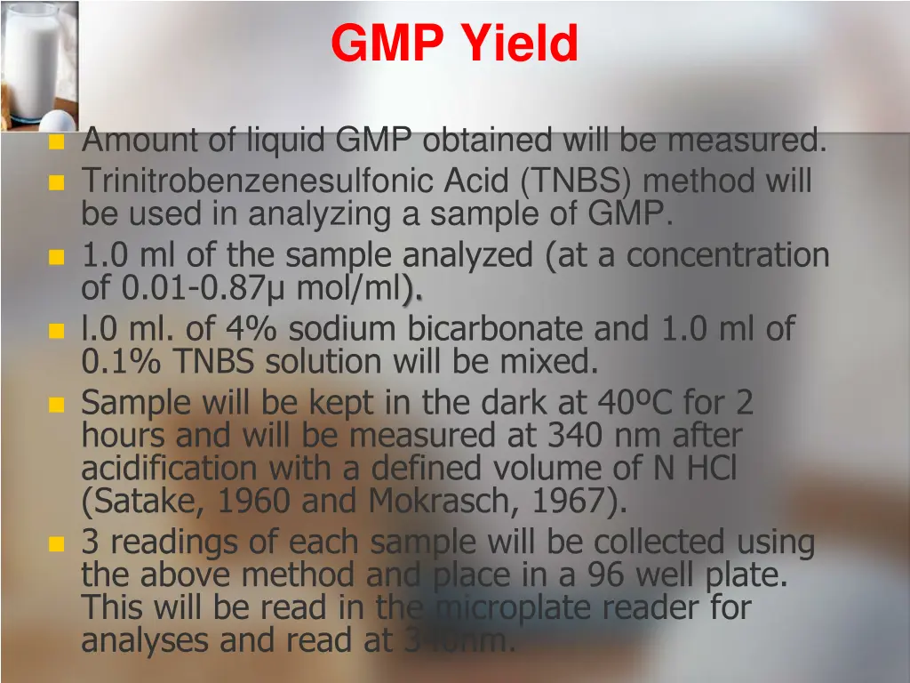 gmp yield