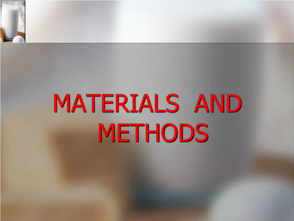 materials and methods