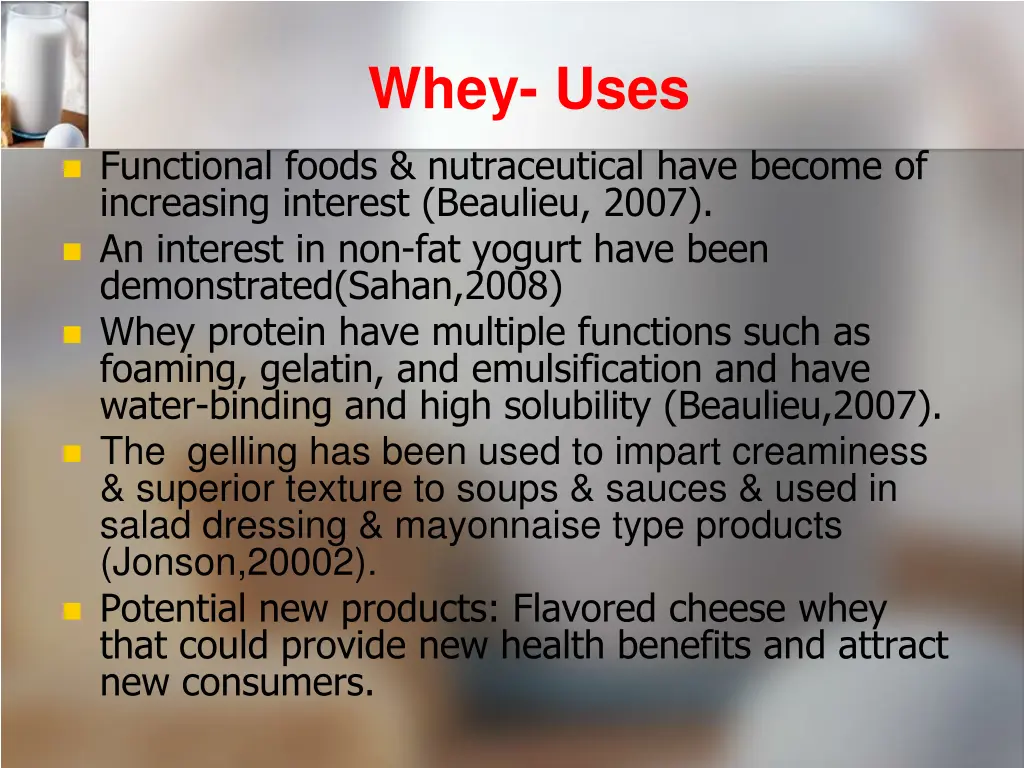 whey uses