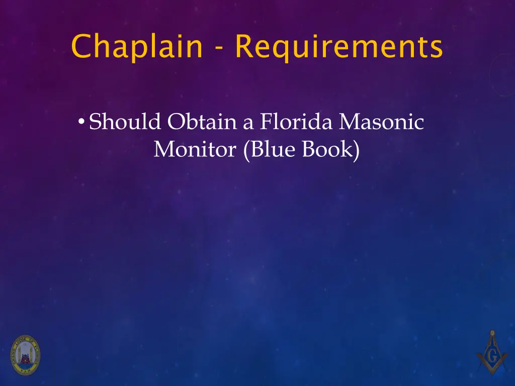 chaplain requirements