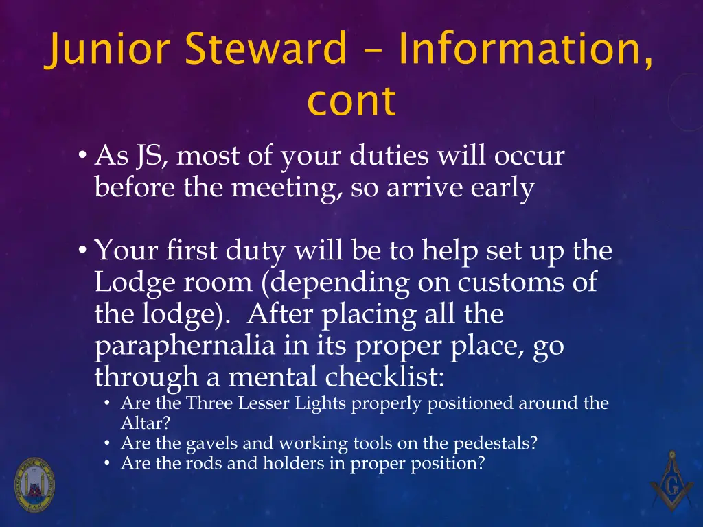 junior steward information cont as js most